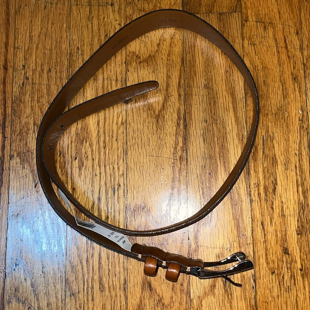 NWT Men’s Warehouse Brown Italian Leather Belt Size 30